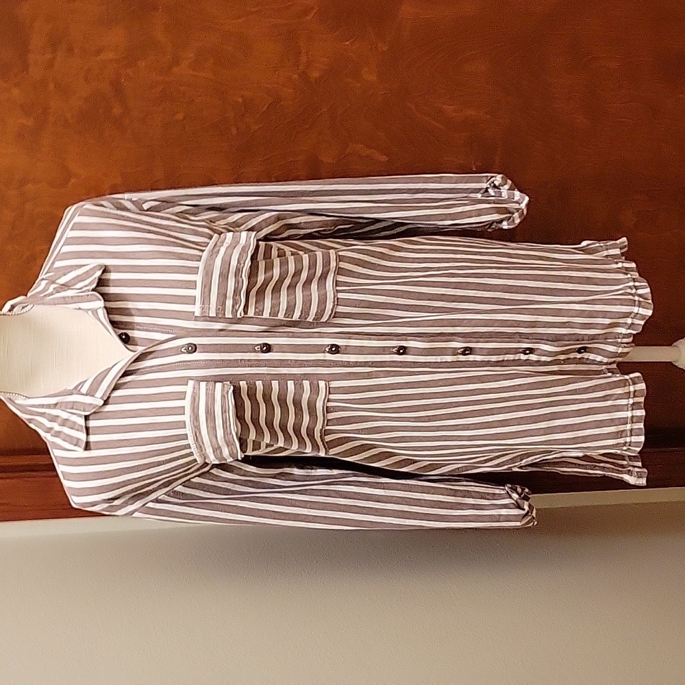 Free People Beach | Crossroads Striped Tunic Dress Cotton Blend - size XS